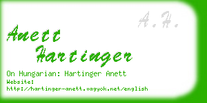 anett hartinger business card